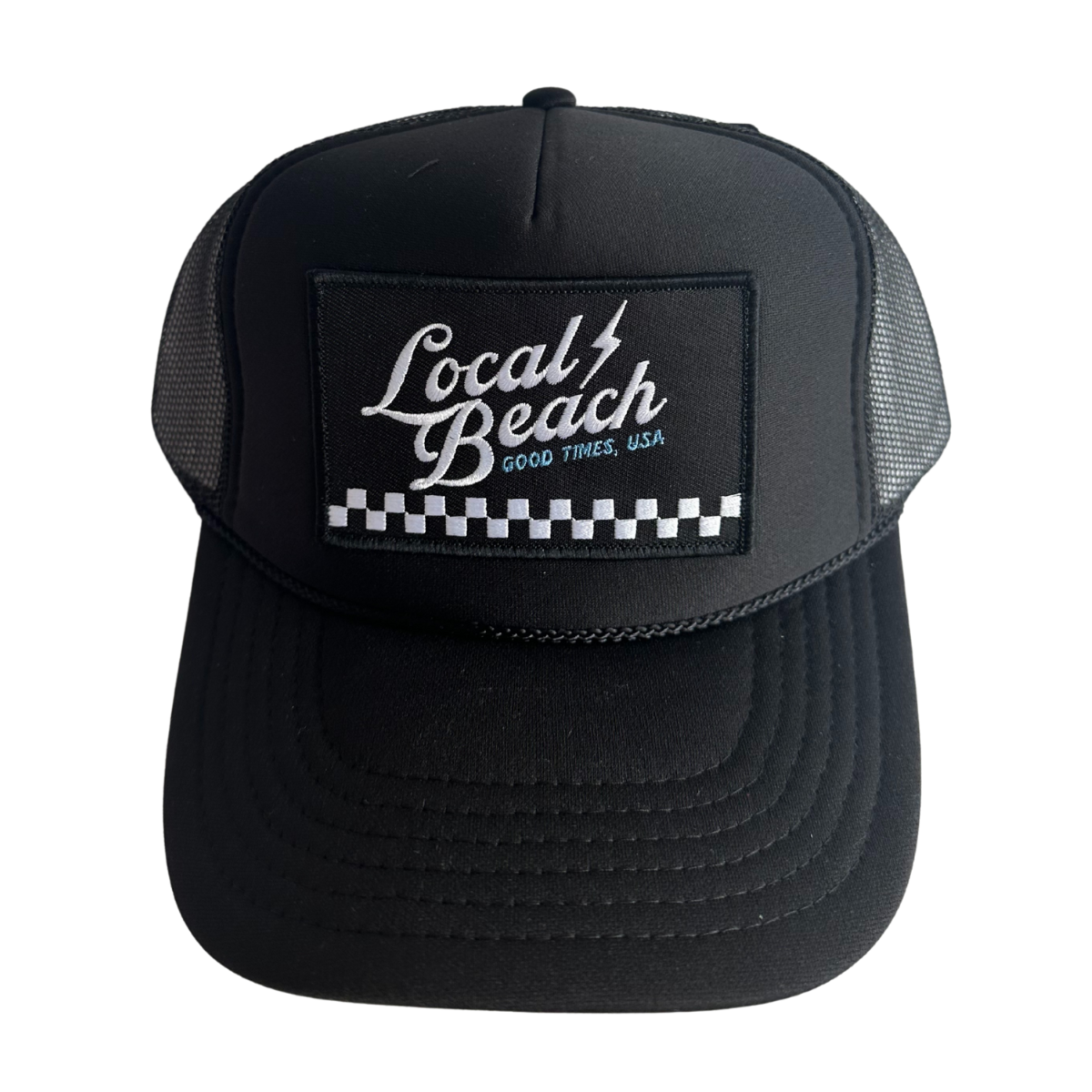 Local Beach Check Trucker Hat